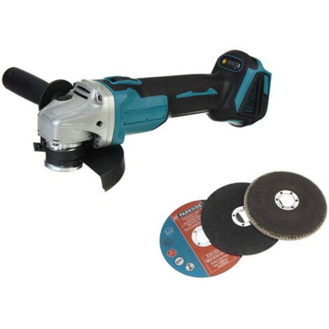 LARGEIGHT [NIE BENUTZT] 125 mm 18 Volt 4-Gang-Akku-Winkelschleifer für alte Makita-Akkus + Zubehör (nur Maschine)