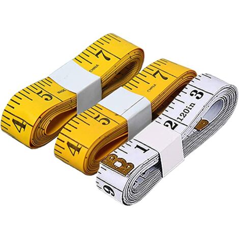 [NIE BENUTZT]3-teiliges doppelseitiges Maßband zum Nähen, Brust-/Taillenumfang, 300 cm/120 Zoll, Stoff-BH-Größe, Kopfumfang, Schneider-Doppelseitiges Stofflineal