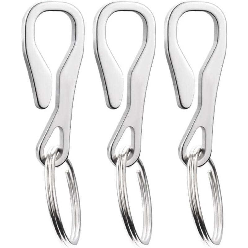 Image of [NIE BENUTZT]3Pcs Durable Edelstahl Clip Tür Clip für Outdoor Verwenden Tasche Zubehör