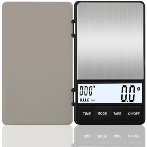 [NIE BENUTZT]Digitale Küchenwaage mit Timer, LCD-Display, 1 kg/0,1 g, wasserdicht, für Kaffee, Gewürze, Marmelade, Pulver, Schmuck