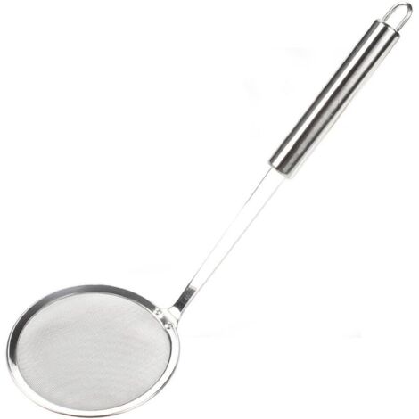 [NIE BENUTZT]Edelstahlsieb mit Griff Lebensmittelfilter für die Küche 23CM