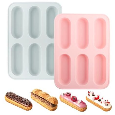 [NIE BENUTZT]Kuchenform, 2 Stück Silikon-Kuchenform, Silikon-Brotformen, kleine Baguetteform für Kuchen, selbstgemachtes Brot, Kuchen