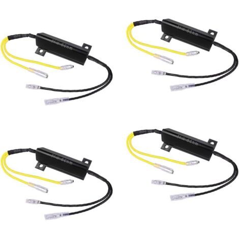 [NIE BENUTZT]LED-Lastwiderstandsadapter, Blitzfehlerkorrektur, Blinkcontroller-Decoder für SMD-LED-Mini-Blinker, 21 W, 6 Ω, 4er-Pack