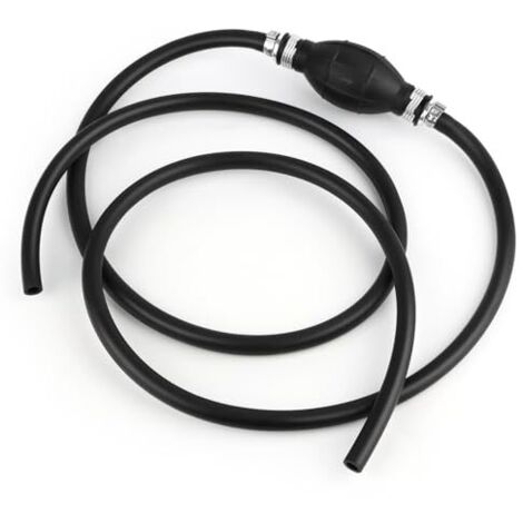 [NIE BENUTZT]Manuelle Kraftstoffpumpe, universelle Kraftstoffförderpumpe aus Gummi mit 8 mm x 1,9 m Schlauch für Kraftstoff, Benzin, Diesel