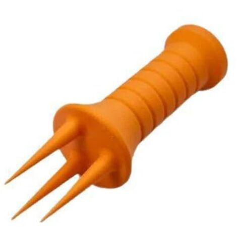[NIE BENUTZT]Stück ergonomische Gartengabeln, Unkrautjäter, Bodenbelüfter, 3D-gedruckte Gartengeräte, Pflanzenwachstumsunterstützung (Orange)