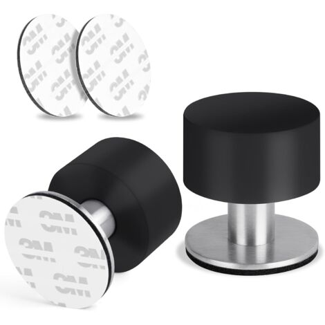 [NIE BENUTZT]Türstopper, 2er-Pack selbstklebende Türstopper aus Edelstahl, Türstopper mit stoßfestem Gummi, für Küche, Schlafzimmer, Büro