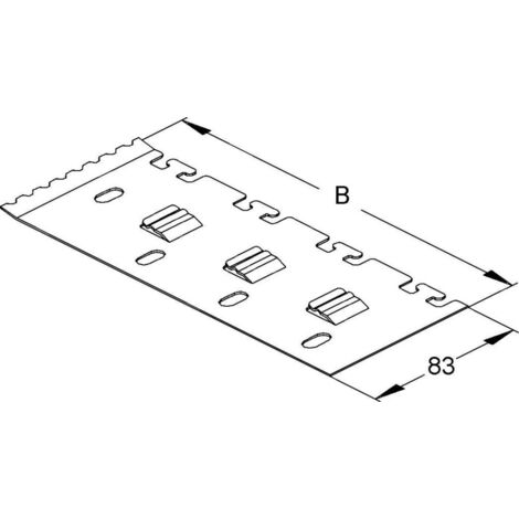 Niedax Trennstegbefestig.-platte B=199,Stahl S LZTP 200