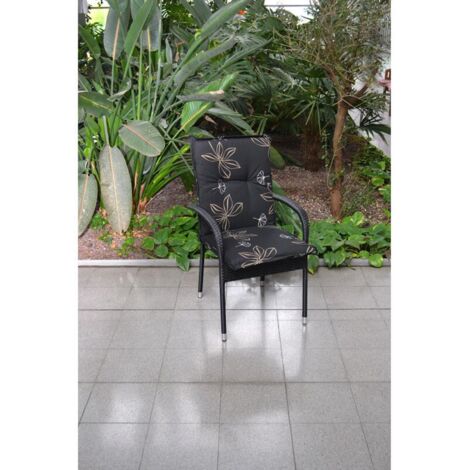 Niederlehner-Auflage Senegal Sitzkissen schwarz  50 x 105 x 6cm