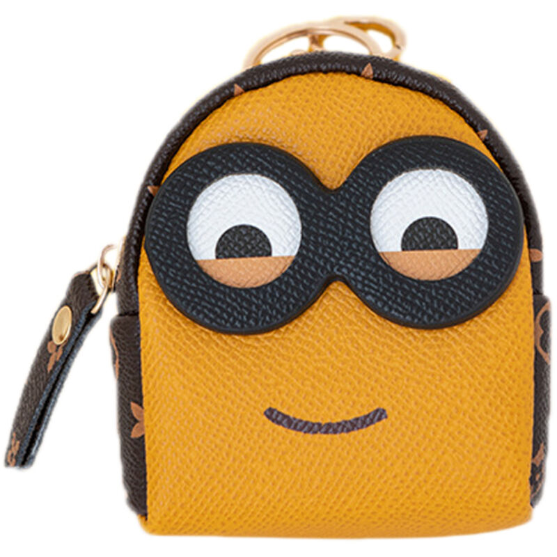 Image of Niedliche gelbe Handytasche mit Cartoon-Motiv, kleine Handtasche für Damen