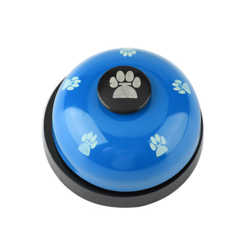 Niedliche interaktive Glocke für Hunde und Katzen - Robustes und lustiges glockenförmiges Spielzeug (Blau)
