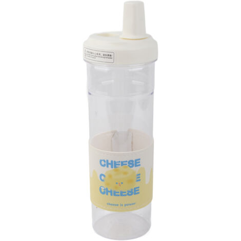 Niedliche, isolierte Wasserflasche mit Strohhalm, 850 ml – abnehmbarer Deckel, BPA-frei, wiederverwendbar für Reisen