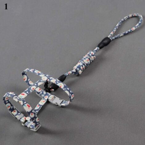 Niedliche Katze Hundehalsband Harness Leine Kleine Daisy Blume Print Hund Seil Brustgurt für Kleine