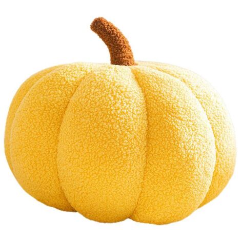 Niedliche Plüschkürbisfigur für Herbstdekoration und Halloween-Fotorequisite