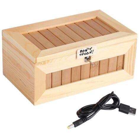 Niedliche Tiger-USB-Elektronikbox aus Holz, interaktives Anti-Stress-Spielzeug, Schreibtischdekoration, originelles Geschenk