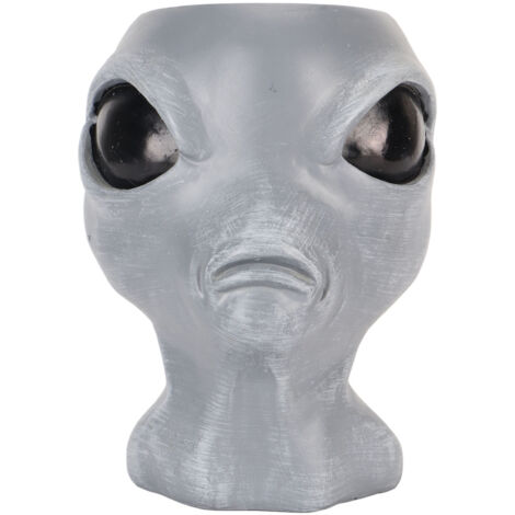 Niedlicher Alien-Blumentopf mit großen Augen – Pflanztopf aus Kunstharz für Sukkulenten, für drinnen und draußen