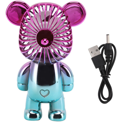 Niedlicher, bärenförmiger, tragbarer USB-Ventilator für Büro, Schlafzimmer und Arbeitszimmer