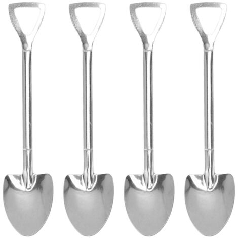 Niedlicher Dessertlöffel aus Edelstahl – wiederverwendbar, lebensmittelecht, ideal für selbstgemachten Kaffee, 4-zackiger Kuchenlöffel