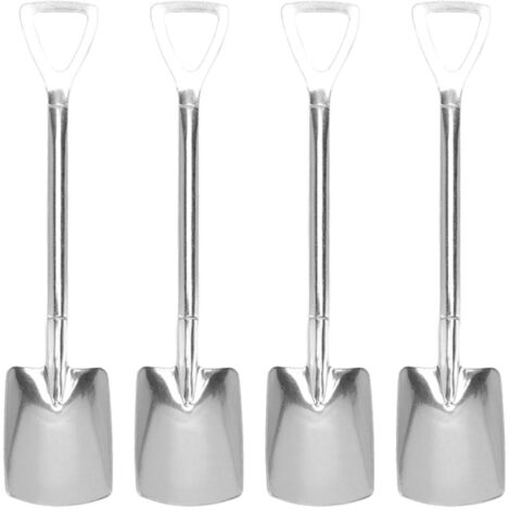 Niedlicher Edelstahl-Schöpflöffel, innovatives, wiederverwendbares Material in Lebensmittelqualität für Zucker und Desserts, 4 quadratische Löffel für selbstgemachten Kaffee
