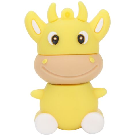 Niedlicher, kuhförmiger USB-Stick mit 128 GB – Tragbarer Datenspeicher, originelles Geschenk für Computer und IT-Geräte