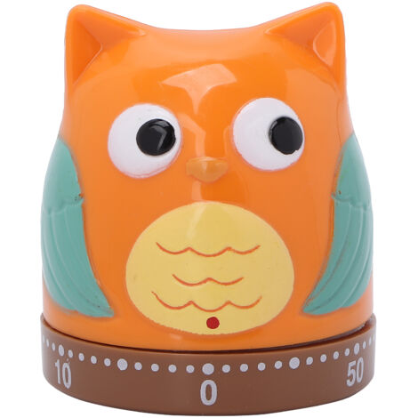 Niedlicher mechanischer 60-Minuten-Aufziehtimer mit Cartoon-Design für Küche und Klassenzimmer