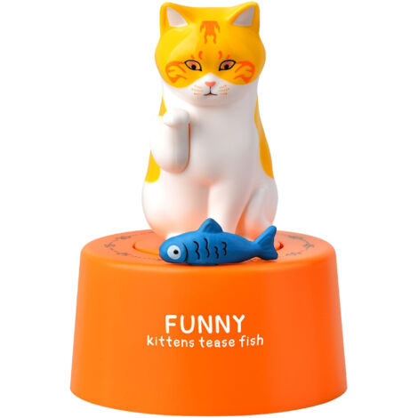 Niedlicher mechanischer 60-Minuten-Kochtimer mit Cartoon-Tiermotiv – Geschenkidee für Küche, Backen, Arbeitszimmer oder als Wohnaccessoire RB576 Orange