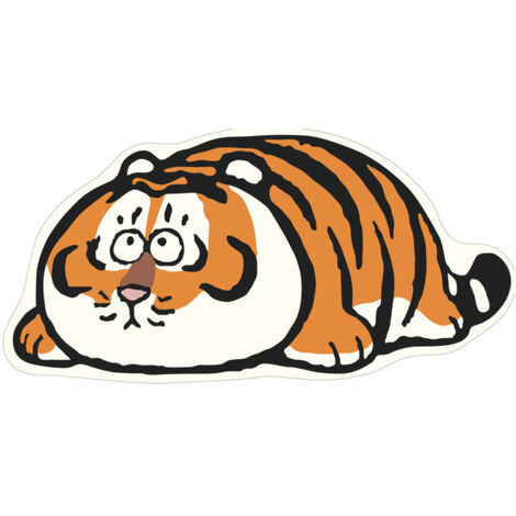 Niedlicher, rutschfester Teppich mit Tigermuster, 40 x 60 cm – Weiche Dekoration für Kinderzimmer oder Wohnzimmer
