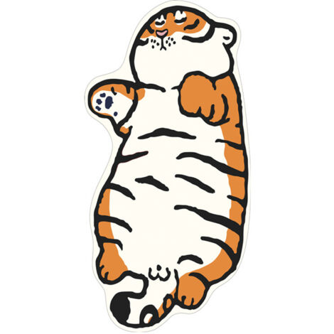 Niedlicher, rutschfester Teppich mit Tigermuster, 40 x 60 cm – Weiche Dekoration für Kinderzimmer oder Wohnzimmer