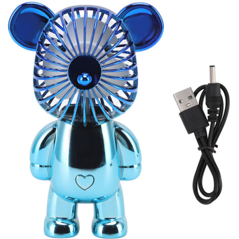Niedlicher, tragbarer USB-Tischventilator in Bärenform für Schlafzimmer und Büro