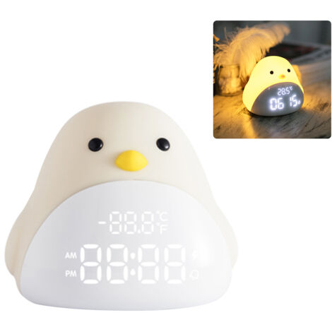 Niedlicher Vogel-LED-Nachtlichtwecker, USB-Touch-Silikonwecker für Kinder – Geschenkidee für Babys