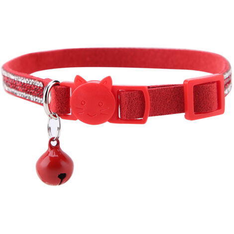 Niedliches Hundehalsband mit Glöckchen – bequem und strapazierfähig, rot, Größe S