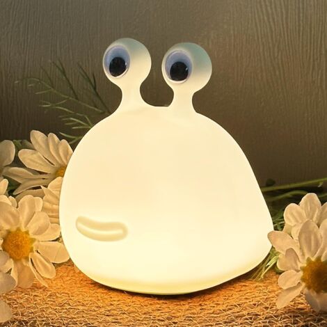 Niedliches Silikon-Nachtlicht in Form einer Schnecke für Kinder, geeignet für Jungen und Mädchen, wiederaufladbare Touch-Lampe fürs Kinderzimmer
