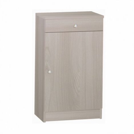 Niedriger Mehrzweckschrank eine Tür eine Schublade Light Elm 46x34x h80 cm