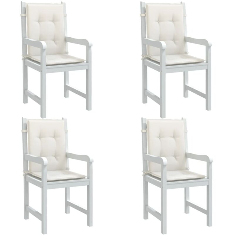 Vidaxl Niedriglehner-auflagen 4 Stk. Melange Creme 100x50x4 Cm Stoff