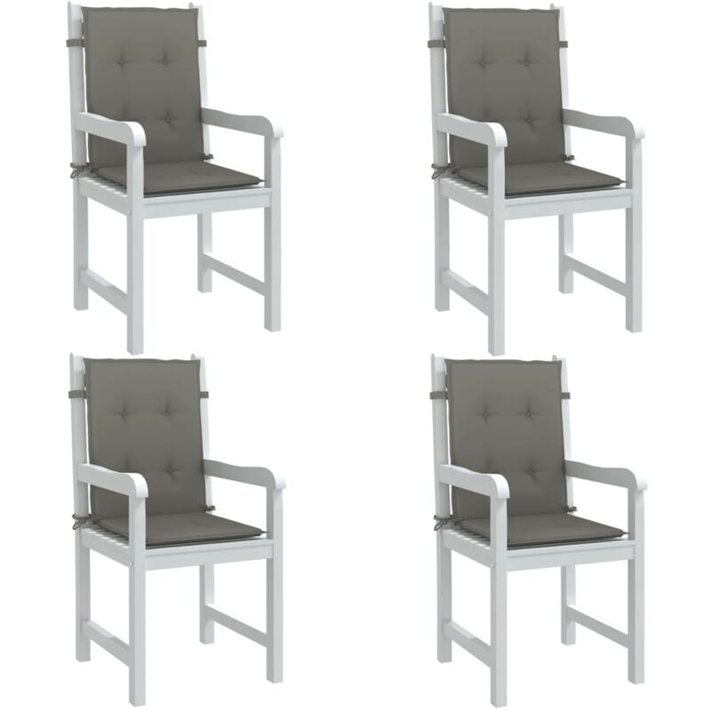 Vidaxl - Niedriglehner-auflagen 4 Stk. Dunkelgrau 100x50x4 Cm Stoff