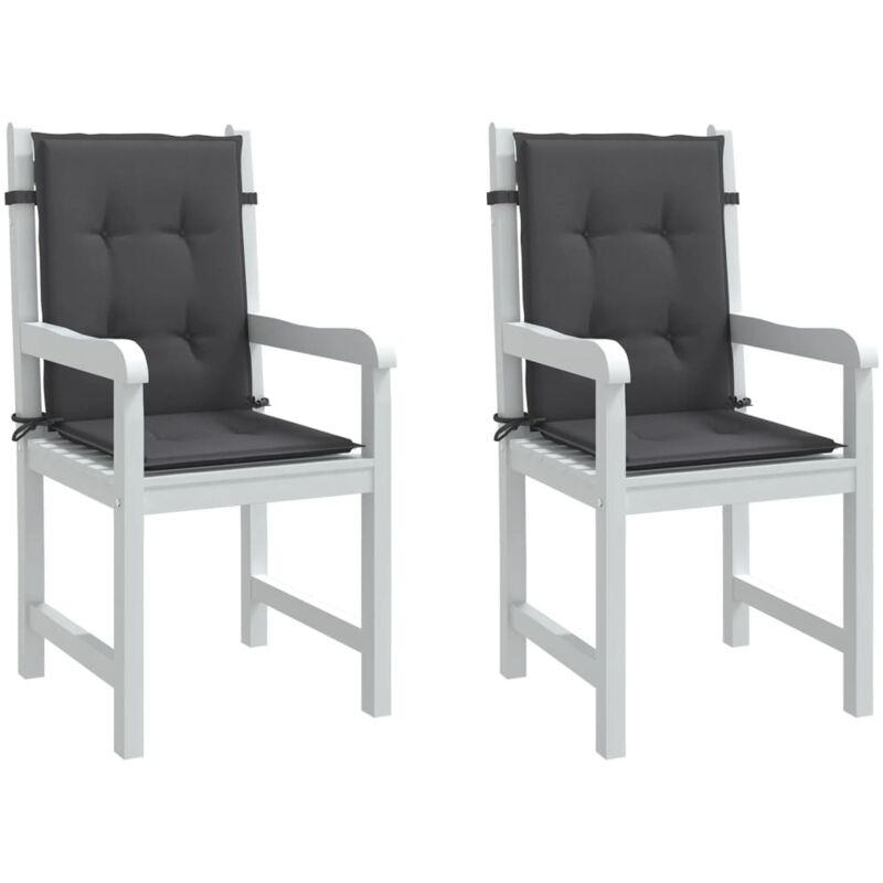 Vidaxl - Niedriglehner-auflagen 2 Stk Melange Anthrazit 100x50x4cm Stoff