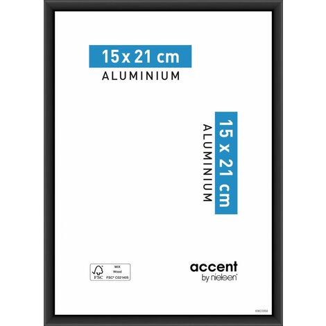 NIELSEN Cadre Accent, l.15 x H.20 cm, aluminium noir