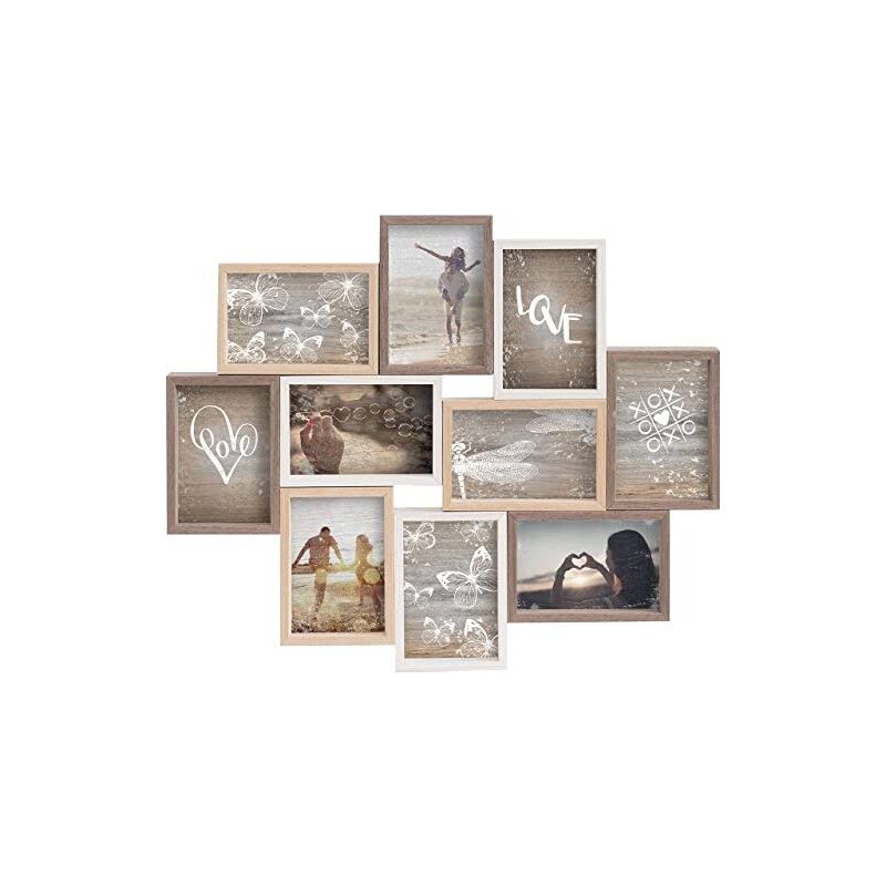 Collage Gallery Solutions Mixed Colours 10 photos of 10x15 cm, format externe : 56x45x2,5 cm