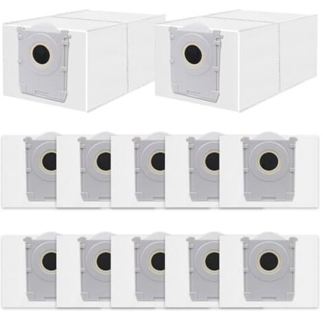 [NIEMALS VERWENDET] 12er-Pack Beutel für Ecovacs Deebot X9 Pro/X8 Omni, T50/T50 Pro/T50 Max Omni, T30C Pro, T80 Omni Roboterstaubsauger, antibakterielle Staubbeutel, Ersatzzubehör-Set DDB030041
