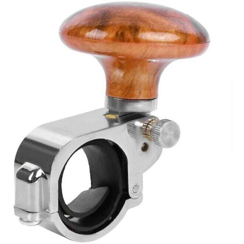 Image of Niemals verwendet] 1pc Lenkradknopf, Auto-Lenkverstärker-Griffkugel Holzlenkrad