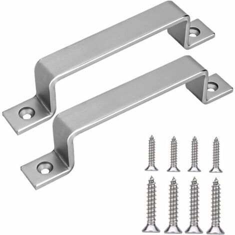 [NIEMALS VERWENDET] 2 Stück 200mm Scheunentor Griff Schiebetürgriff Industriestil Türgriffe mit Schrauben für Türschuppen Garagen Kleiderschrank