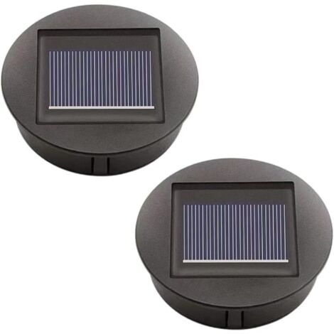 [NIEMALS VERWENDET] 2er-Pack Ersatz-Solarleuchten mit LED-Solarpanel-Ersatzabdeckung, Außenbeleuchtung für Gartendekoration