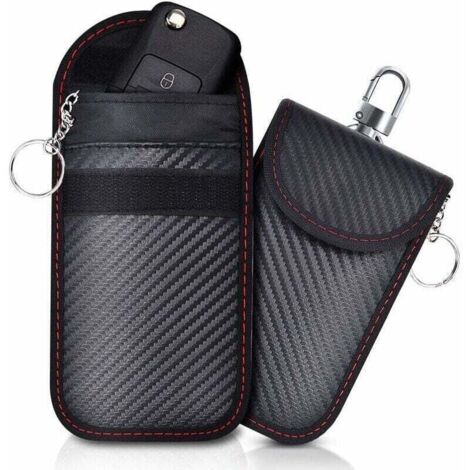 [NIEMALS VERWENDET] 2er-Set Mini-tragbare Anti-Schlüssel-Autoschlüsselhülle, Auto-Anti-Schlüssel-Tasche, Blockierungshülle für schlüssellosen Autoschlüssel, Diebstahlschutz, Anti-Piraterie der Fahrzeu