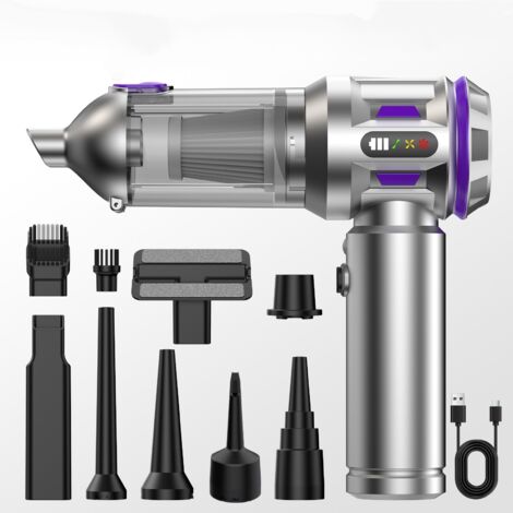 [NIEMALS VERWENDET] 4-in-1 Handstaubsauger Akku, Autostaubsauger Kabellos 17000PA Mini Staubsauger, Aufladbar Tragbar Leicht Auto Staubsaug Stark, Büro,Küche,Ti