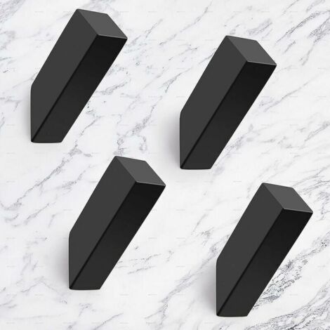 [NIEMALS VERWENDET] 4er-Pack mattschwarze Wandhaken, robuste SUS 304-Edelstahlhaken, Kleiderhaken, Wandhaken