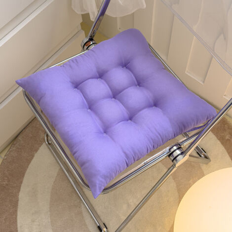 [NIEMALS VERWENDET] 6 Coussins de Chaises Carrés 40x40 Coussins de Siège Décoration Maison Coussin Mat Matelassée,Confortable et coloré - Idéal pour intérieur et extérieur (Violet)