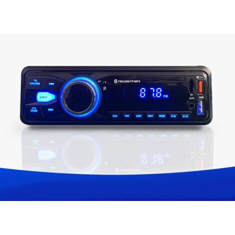 [NIEMALS VERWENDET] Autoradio Bluetooth Freisprecheinrichtung 5.0, FM-Radio Auto Bluetooth, 1-Din-Autoradio für 12-V-Auto, unterstützt 2 USB/AUX/SD/TF/MP3, unterstützt iOS/Android