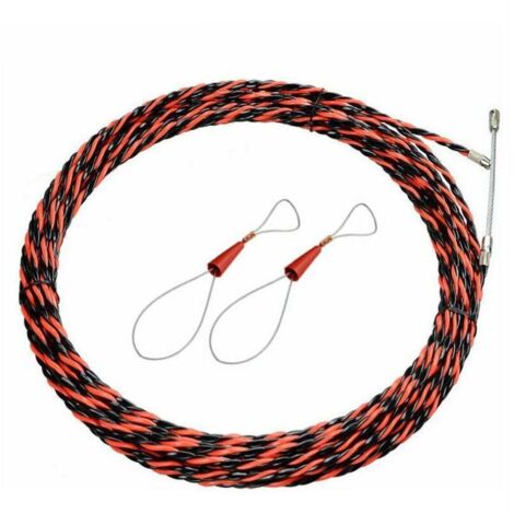 [NIEMALS VERWENDET] Elektrikernadel, 25 m, elektrischer Drahtabzieher, 5 mm Durchmesser, Drahtabziehernadel, einziehbare Installation für Kabelabzieher und Verlängerung in flexibler Spiralstahl-Elektr