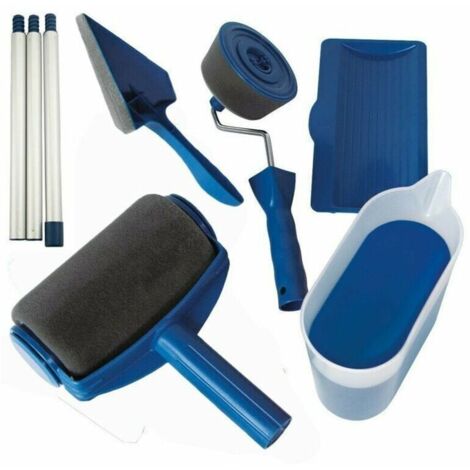 [NIEMALS VERWENDET] Farbroller-Set mit 6 Malwerkzeugen, mit integriertem Behälter, Anti-Tropf- und Antifouling-System, einfach zu bedienen