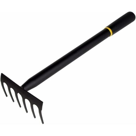 [NIEMALS VERWENDET] Gartenhandrechen - 6 Zinken, Gartengrubber aus Metall, kleine Fräswerkzeuge mit Köpfen aus Kohlenstoffstahl zum Pflanzen