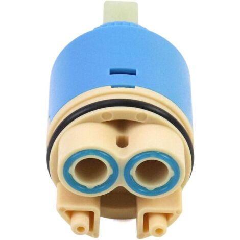[NIEMALS VERWENDET] Keramik-Ersatzkartusche, Keramik für Mischbatterie, Keramikkartusche für Küche oder Bad 35 mm, Blau, mit Sockel